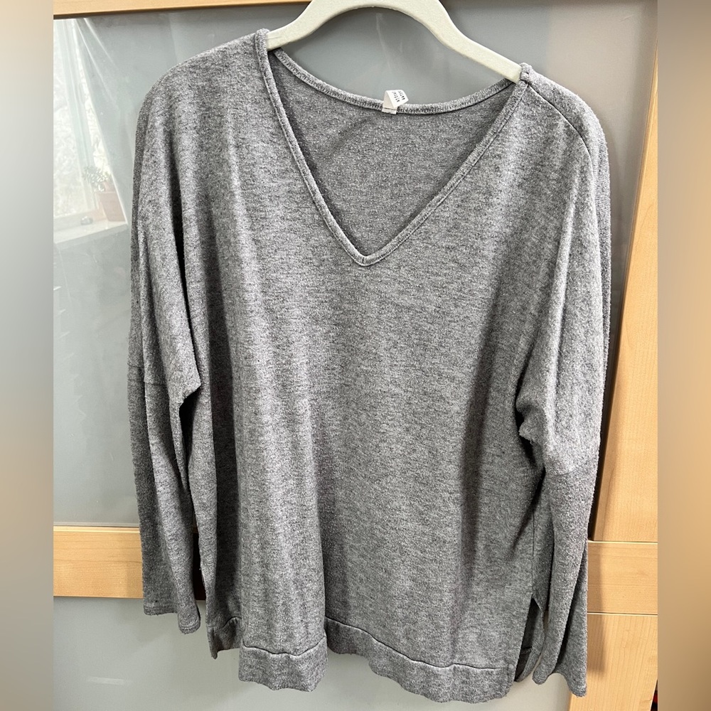 M Grey V-Neck Sweater